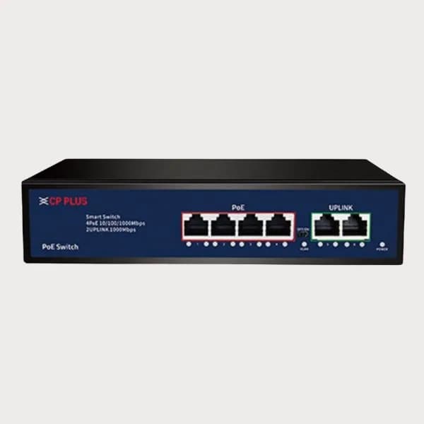 CP-DNW-GPU4F2-65 6 Ports Switch with 4 Gigabit PoE Ports & 2 SFP Gigabit Uplink Ports